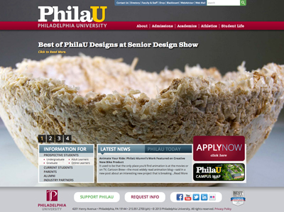 Philadelphia University Homepage image