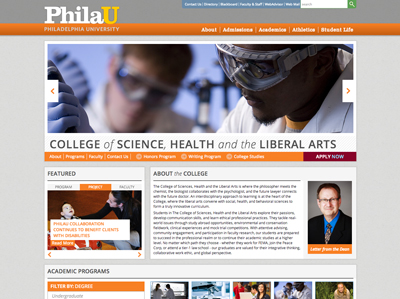 Philadelphia University's College of Science, Health and the Liberal Arts image